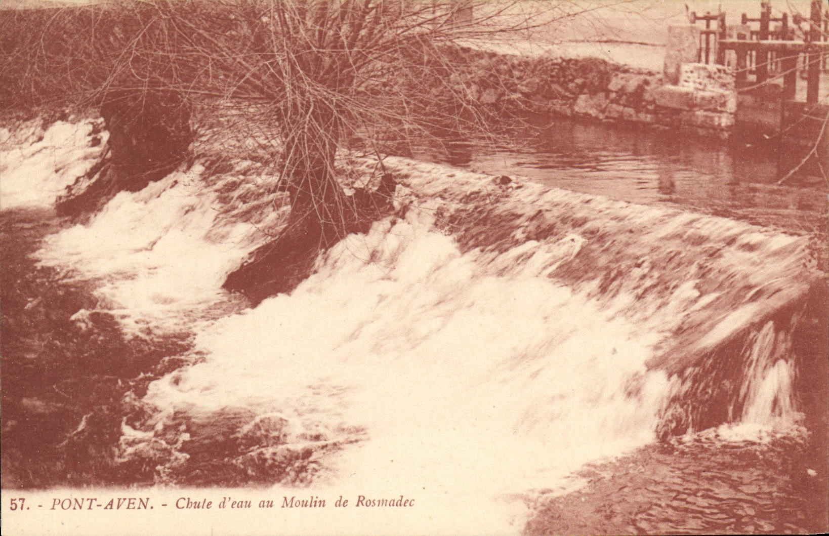 CPA Pont Aven Chule d'eau au Moulin de Rossnadec 