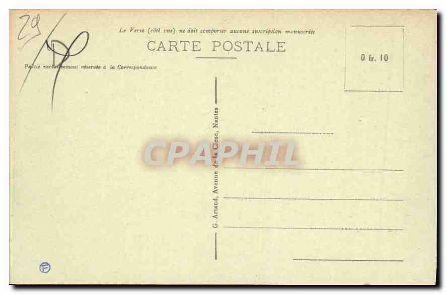 CPA Pont Aven Le Doversoir du Moulin  — Rückseite