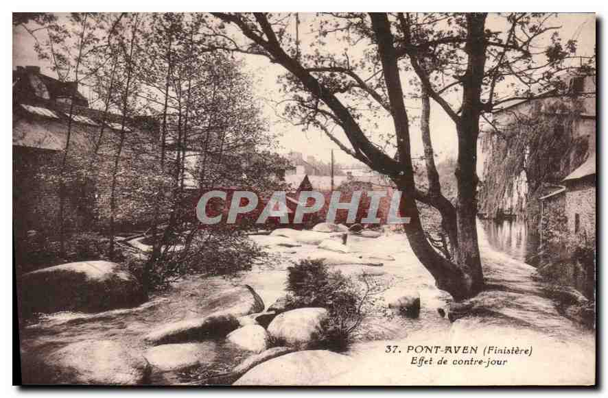 CPA Pont Aven Finistere Effet de contre jour 