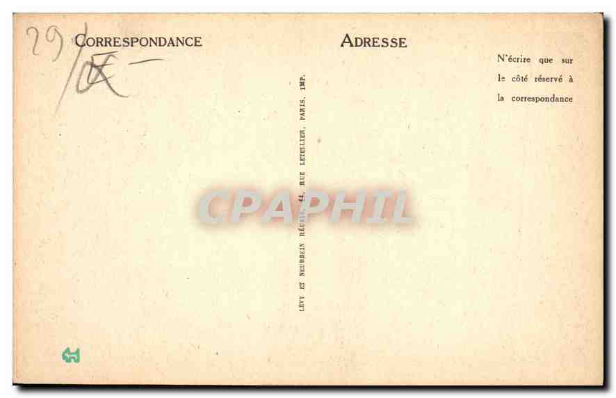 CPA Pont Aven Maison Style Breton  — Rückseite