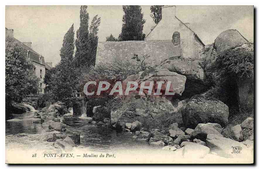 CPA Pont Aven Moulins du Port 