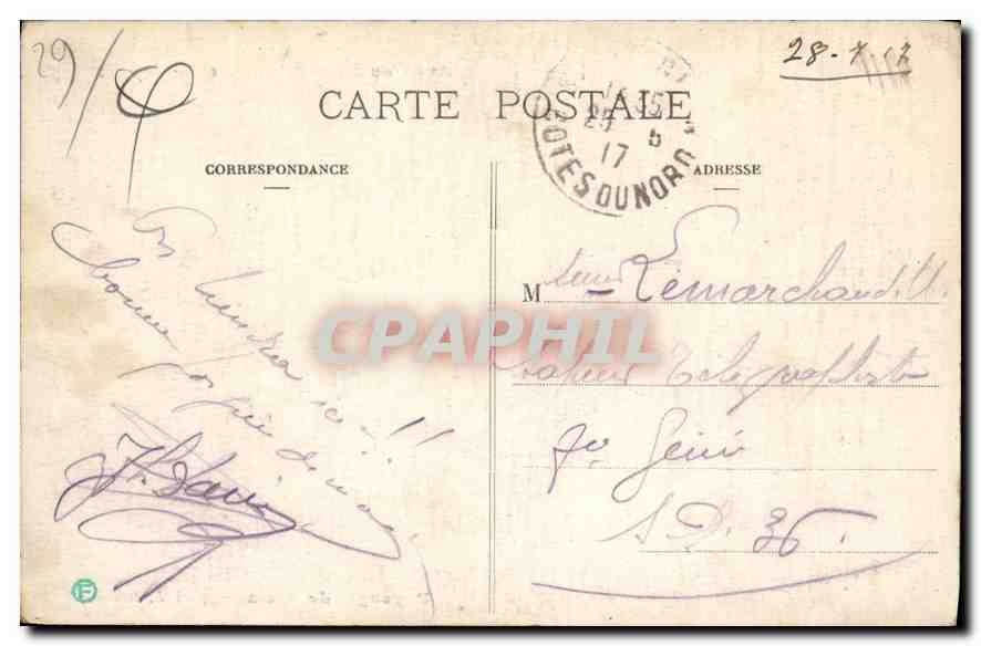 CPA l'Aven au Bois d'Amour Pont Aven  — Rückseite