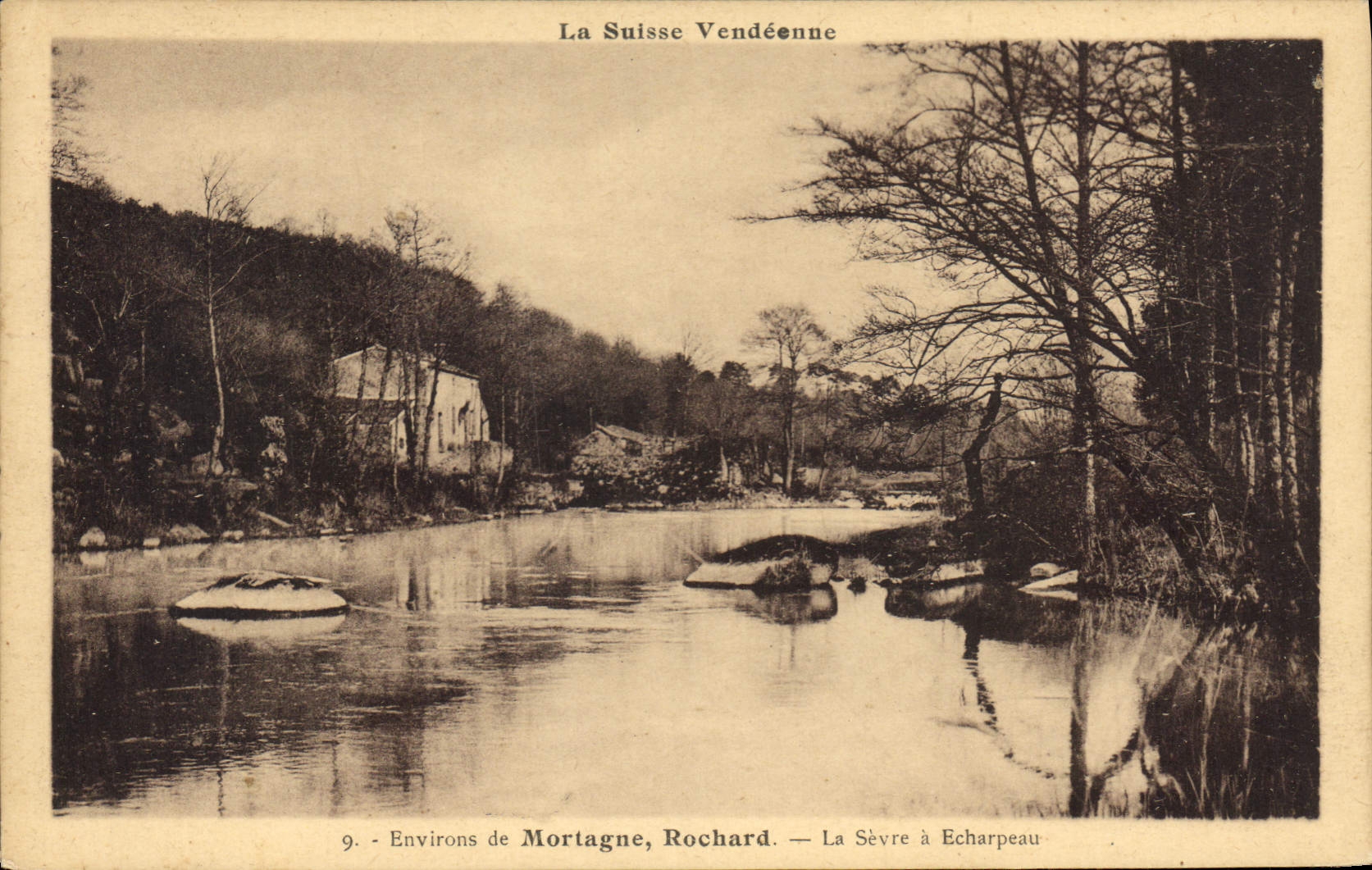 La Suisse Vendéenne — Environs de Mortagne, Rochard — La Sèvre à Echarpeau