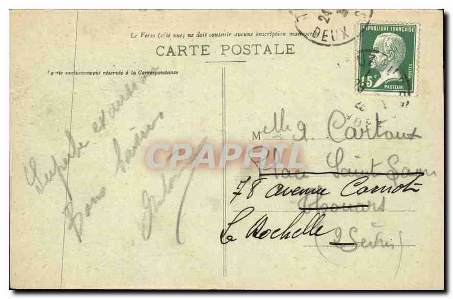 CPA La Tour de St Michel Mont Mercure Point Vendee  — Back