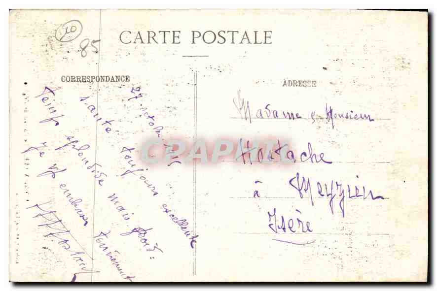 CPA Longeville le portail de l'eglise  — Rückseite