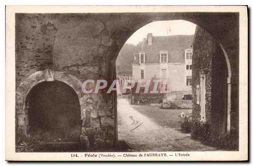 Péole (Vendée) — Château de l'Aubraye — L'Entrée
