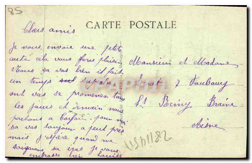 Tiffauges (Vendée) - L'Entrée du Château — Huysmans, n°112 — Rückseite