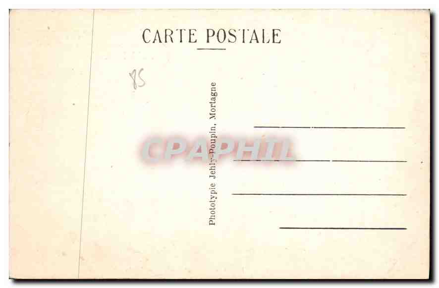 CPA Tiffaugues Vendee chateau de Barbe Bleue la chapelle  — Back