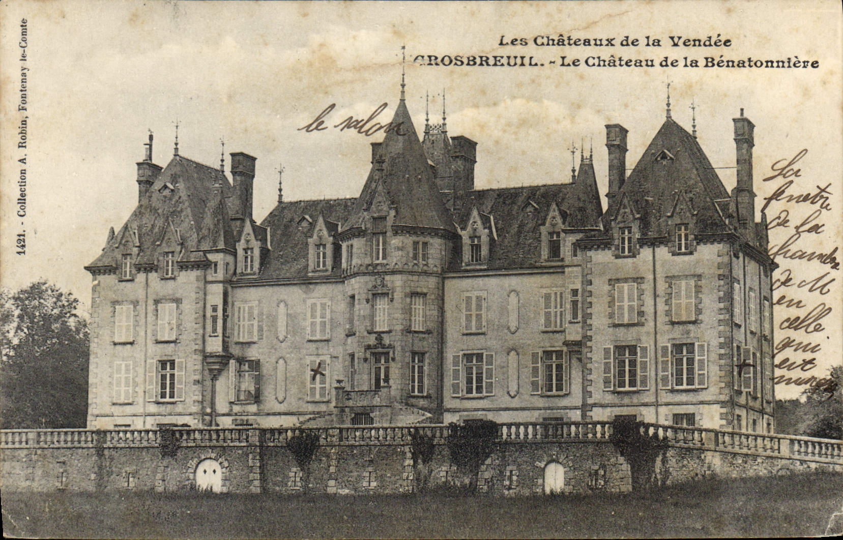 Grosbreuil - Le Château de la Bénatonnière — Collection A. Robin, Fontenay-le-Comte, n°1421