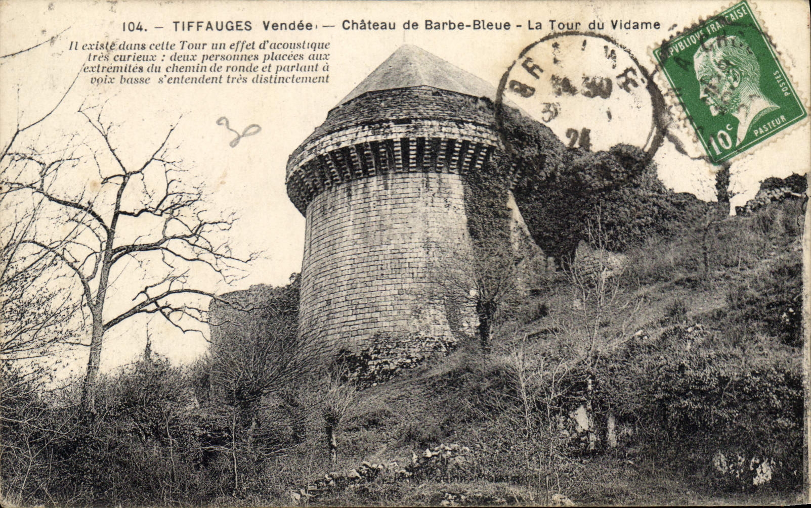 Tiffauges Vendée — Château de Barbe-Bleue — La Tour du Vidame — n°104