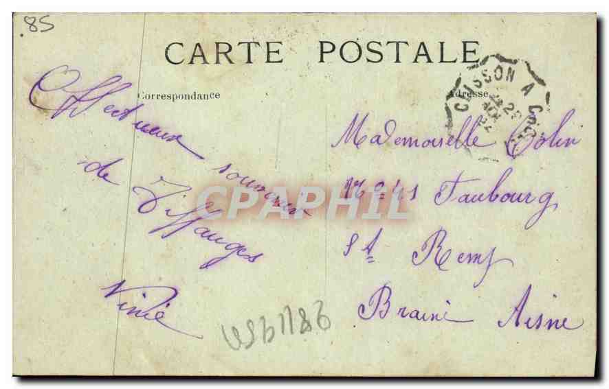Tiffauges Vendée — Château de Barbe-Bleue — La Tour du Vidame — n°104 — Achterkant