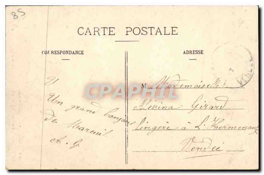 CPA Mareuil sur Lay Vendee eglise Romane XI siecle  — Back