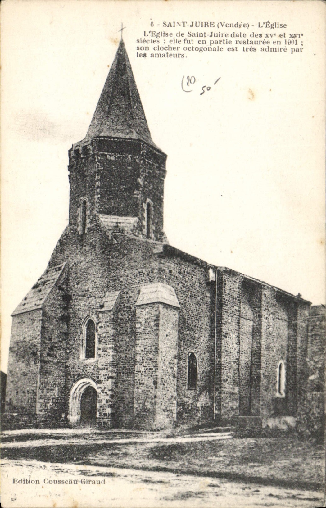 Saint-Juire (Vendée) — Die Kirche — Ausgabe Cousseau-Giraud n°6