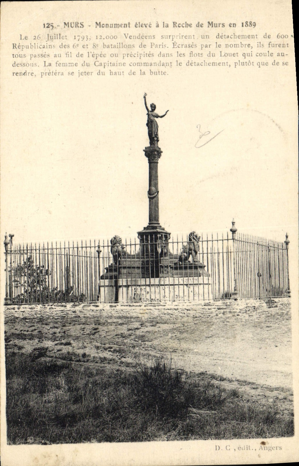 Wände - Denkmal für Murs aus dem Jahr 1889 — D.C. Verlag, Angers