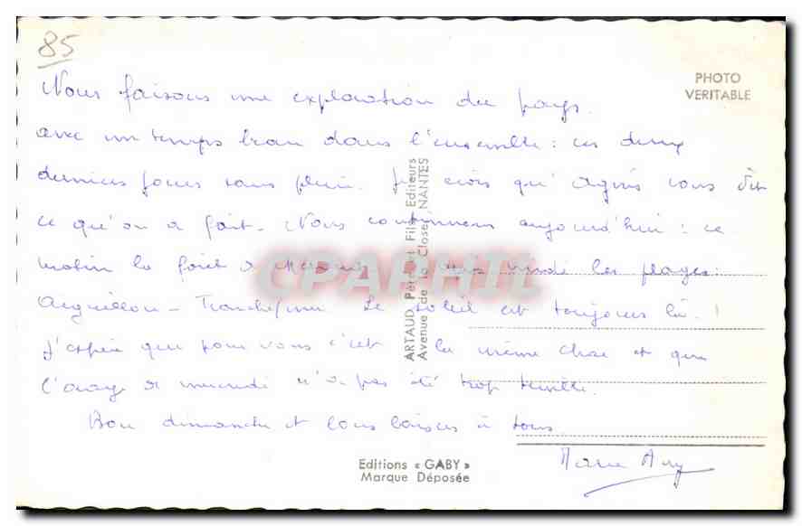 CPA Souvenir du Chateau de Barbe Bleue  — Rückseite