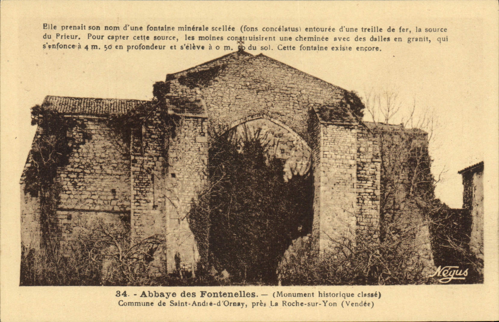 Abbaye des Fontenelles — Monument historique classé — Negus, n°34