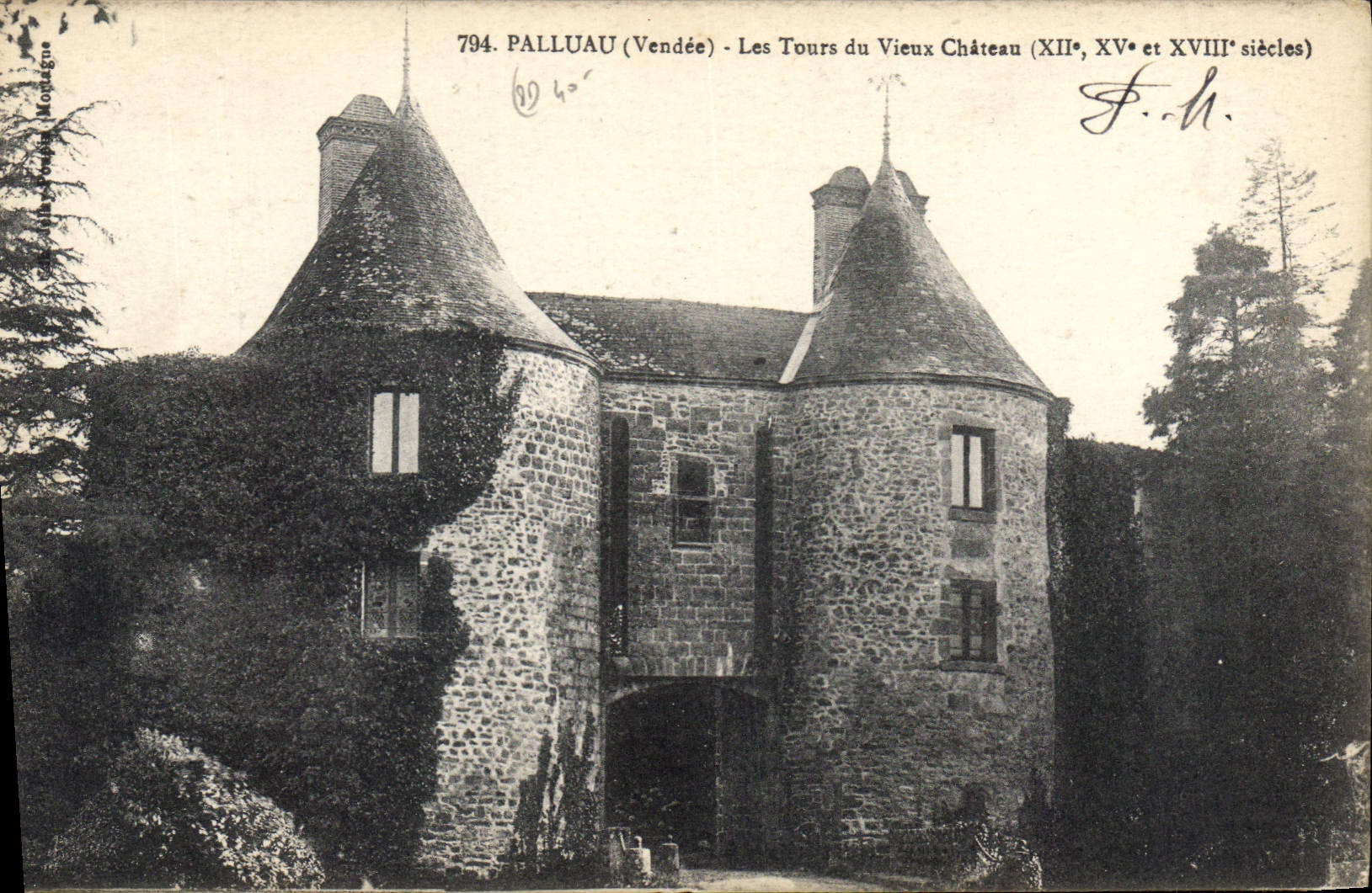 Palluau (Vendée) — Les Tours du Vieux Château (XIIe, XVe et XVIIIe siècles) — Éditeur : Mondegru, n° 794