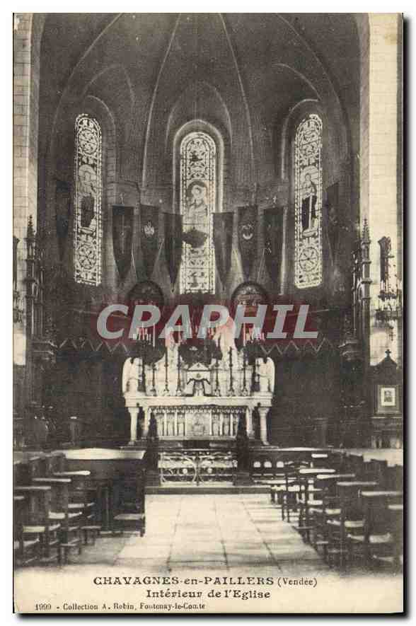 CPA Chavagnes en Paillers Vendee interieur de l'eglise 