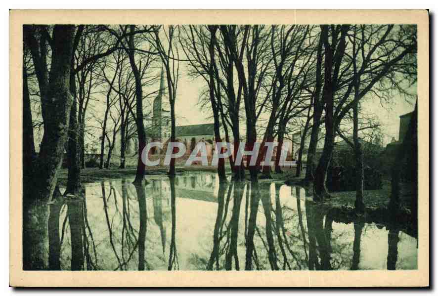 Sous-Bois — Vue inondée avec église — J. Nozais, éditeur - Nozais