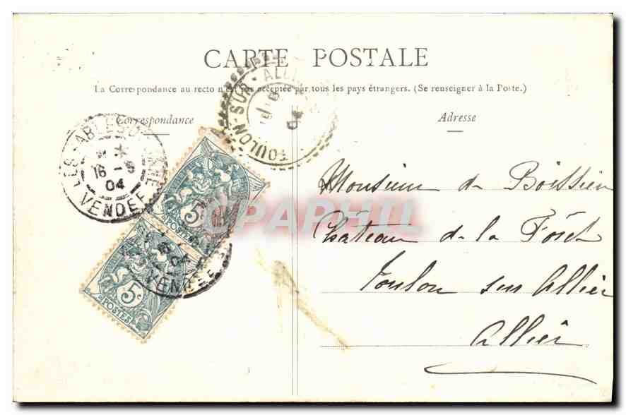 CPA Coup de mer sur le Brise lames de la Jetee de la Chaume  — Rückseite