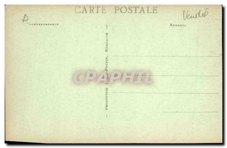 CPA Avrille Pierres de Bel Air  — Back