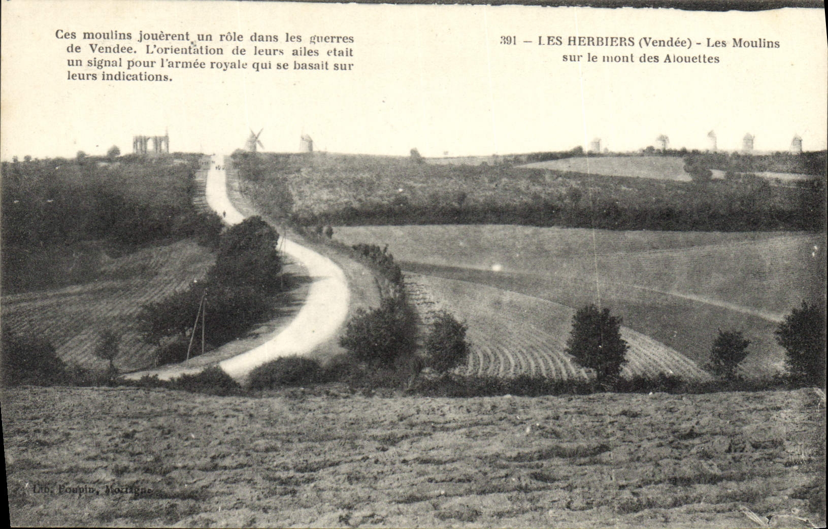 CPA Les Herbiers Vendee les Moulins sur le mont des Alouettes Moulins a vent