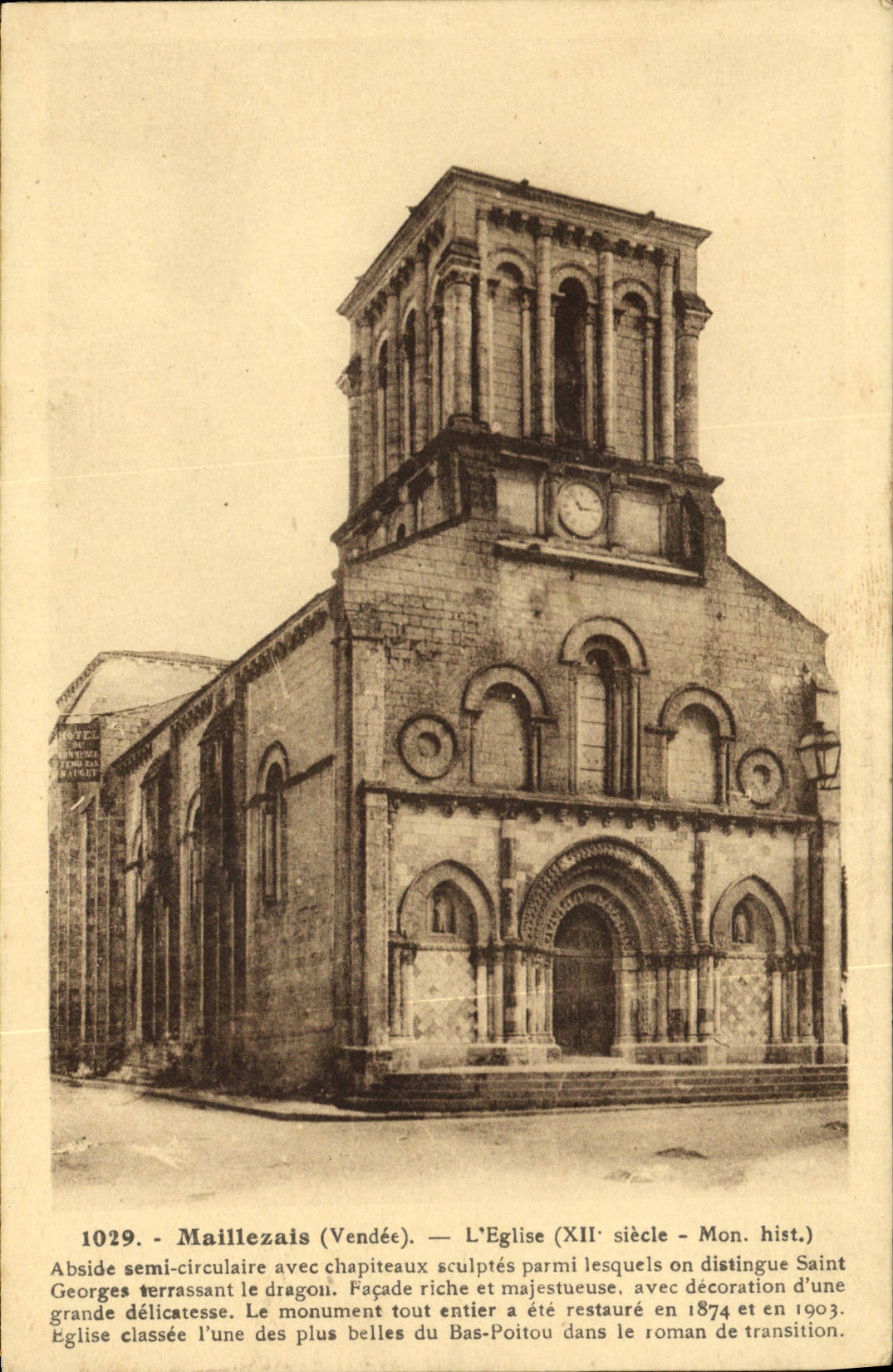 CPA Maillezais Vendee l'eglise XII isecle  Mon hist 