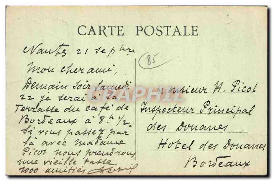 Tiffauges (Vendée) — Château de Barbe-Bleue, le Donjon — Imp. Lib. Jehly-Pouplin, Mortagne — Verso