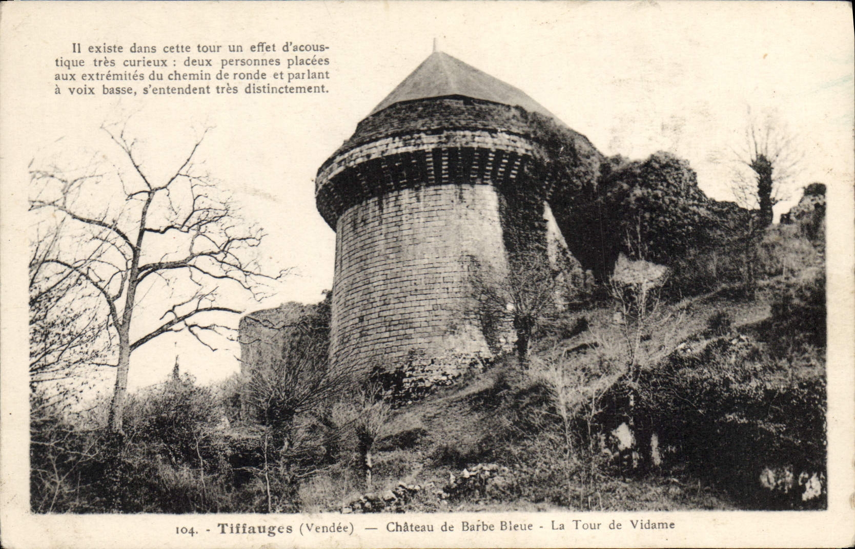 Tiffauges (Vendée) — Château de Barbe Bleue — La Tour de Vidame