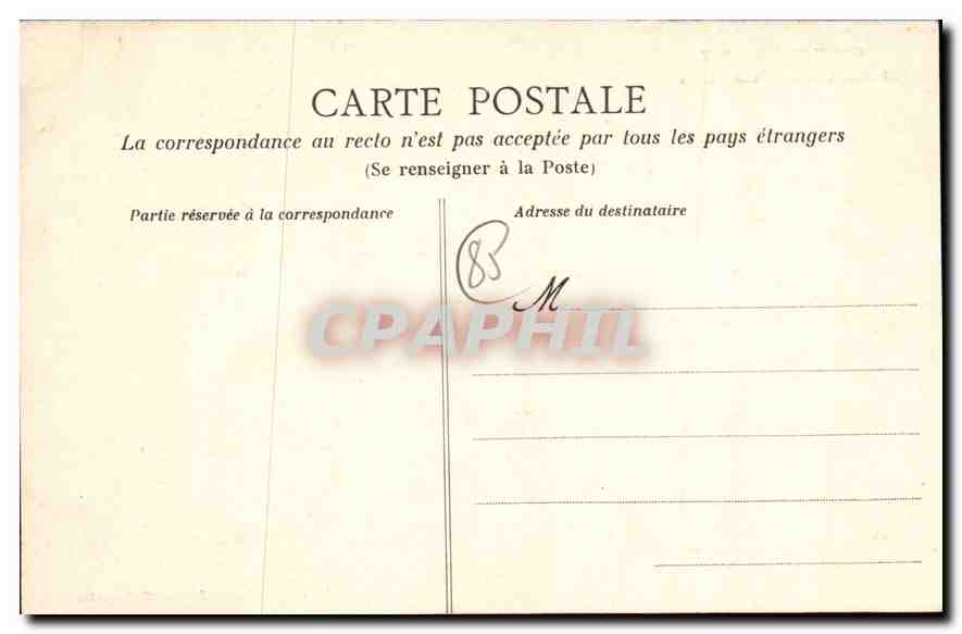 Croix-de-Vie à Sion — La Roche Trouée à marée haute — No 4 de la collection Boutain — Rückseite
