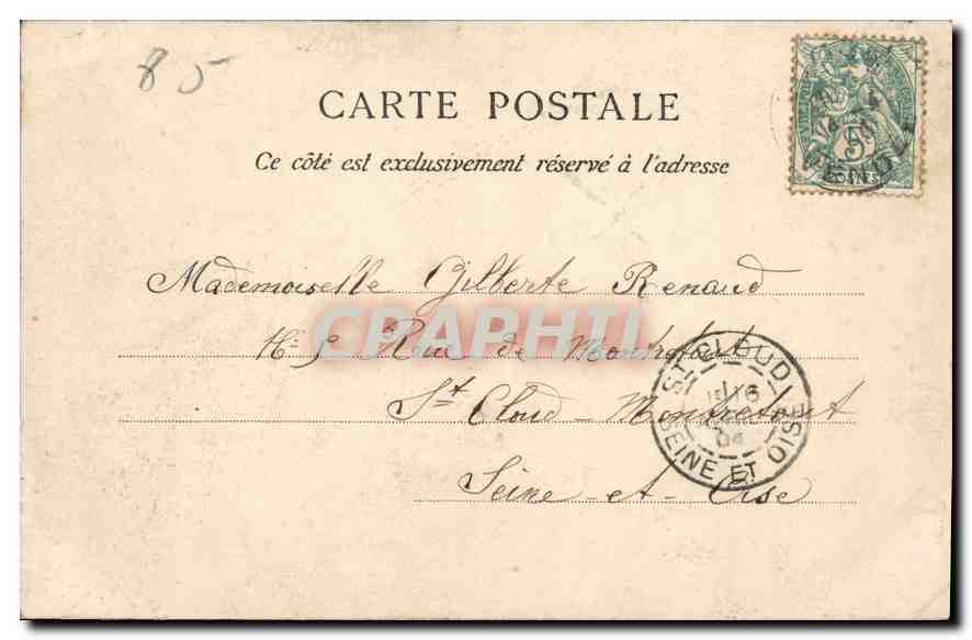 CPA Vendee la Floceliere le chateau XV siecle — Achterkant