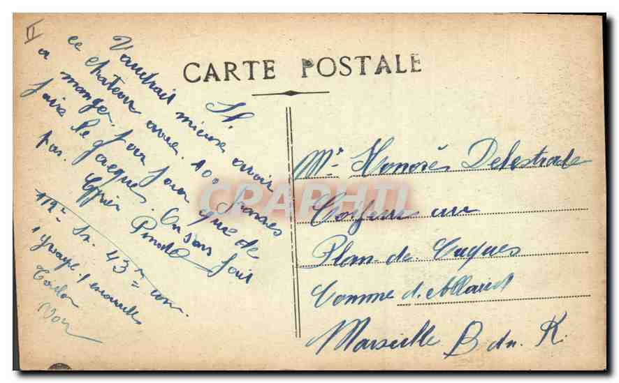 CPA Toulon Tamaris Chateau Michel P  — Verso