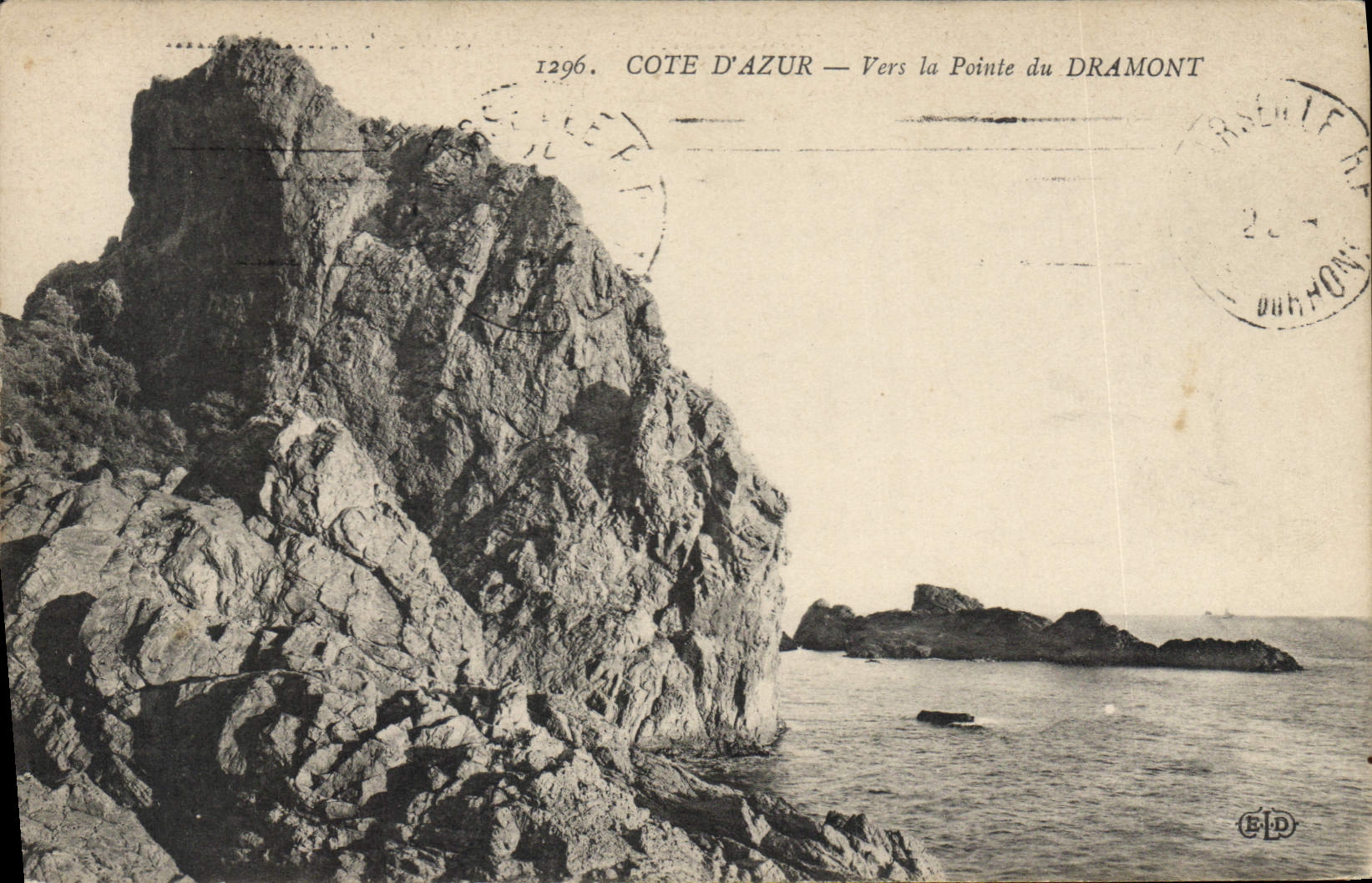 Côte d'Azur — Vers la Pointe du Dramont — Éditeur E.D. n°1296