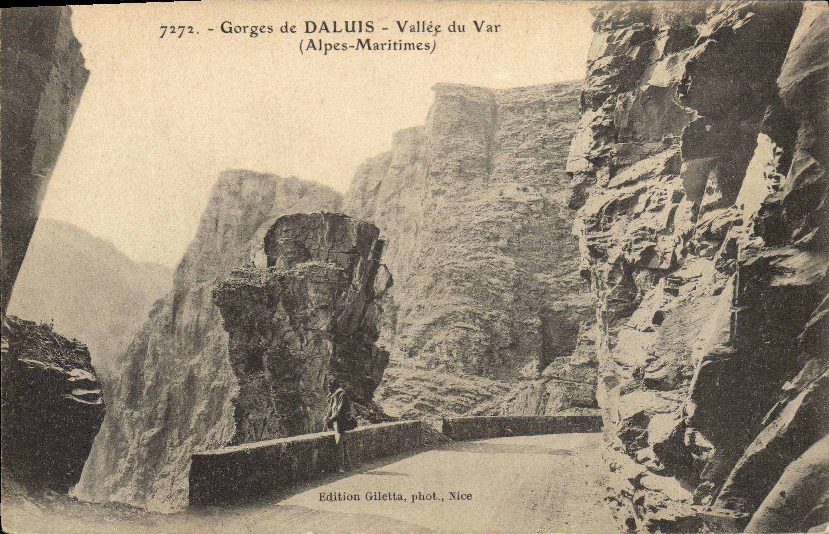 Gorges de DALUIS - Vallée du Var (Alpes-Maritimes) — Édition Giletta, phot., Nice, n° 7272