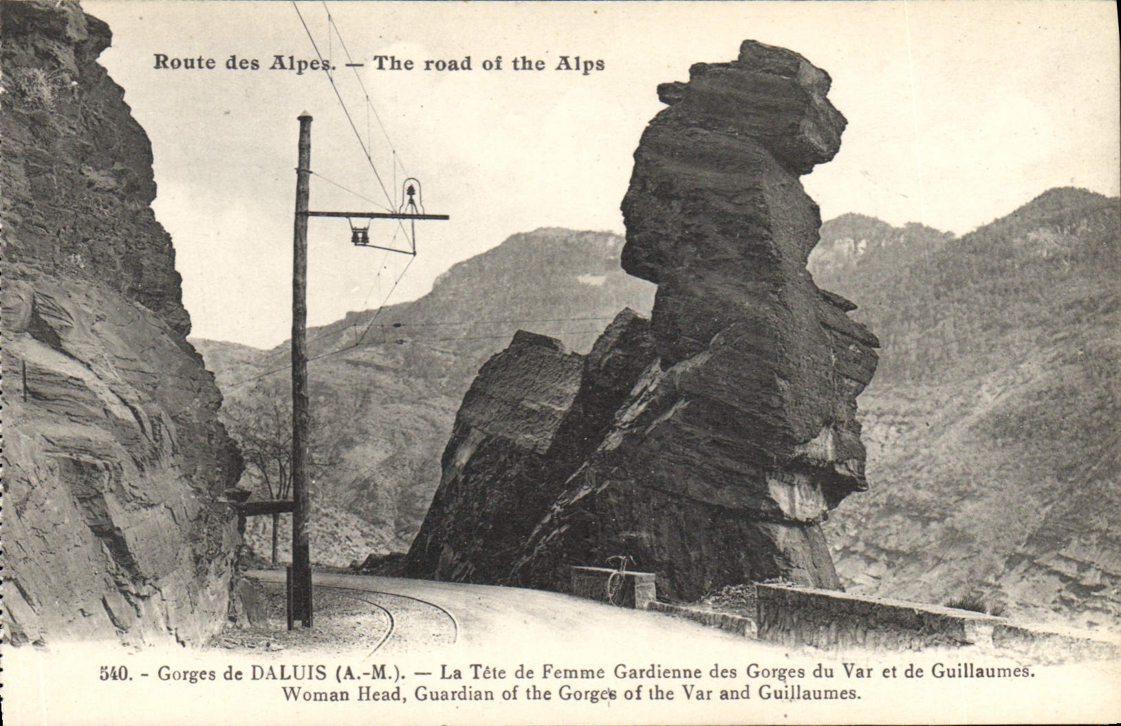 Gorges de Daluis — La Tête de Femme Gardienne des Gorges du Var et de Guillaumes — A.M. n°540