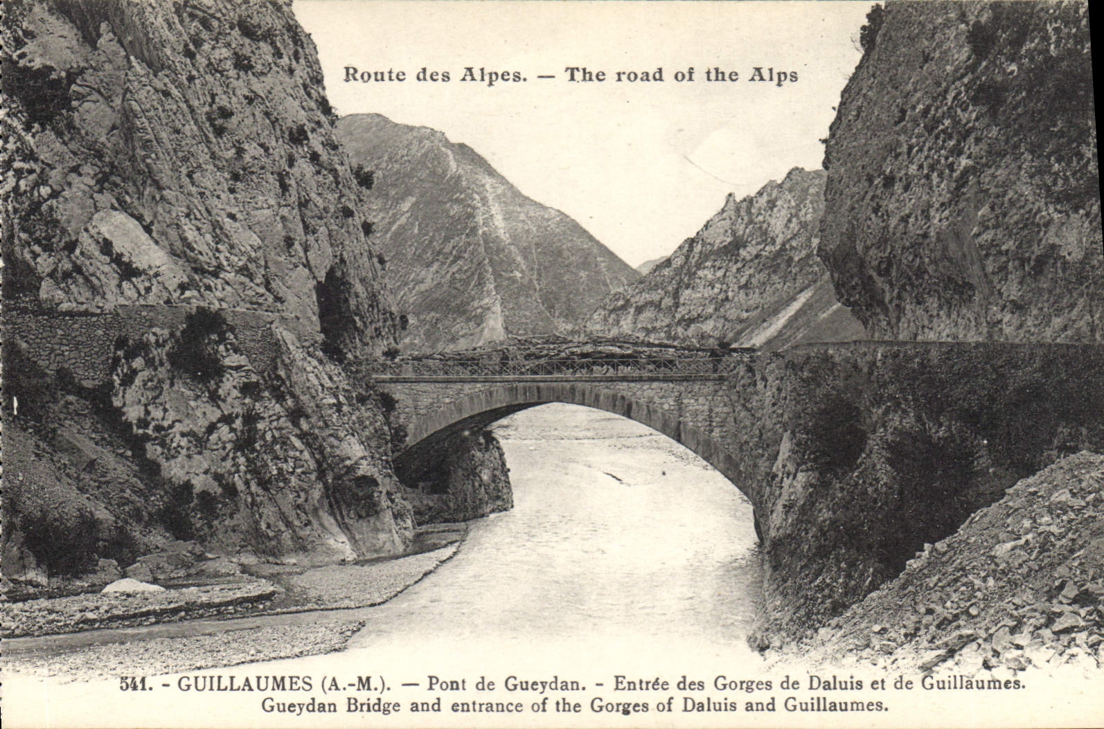 CPA Guillaumes A M Pont de Guerdan Route des Alpes 
