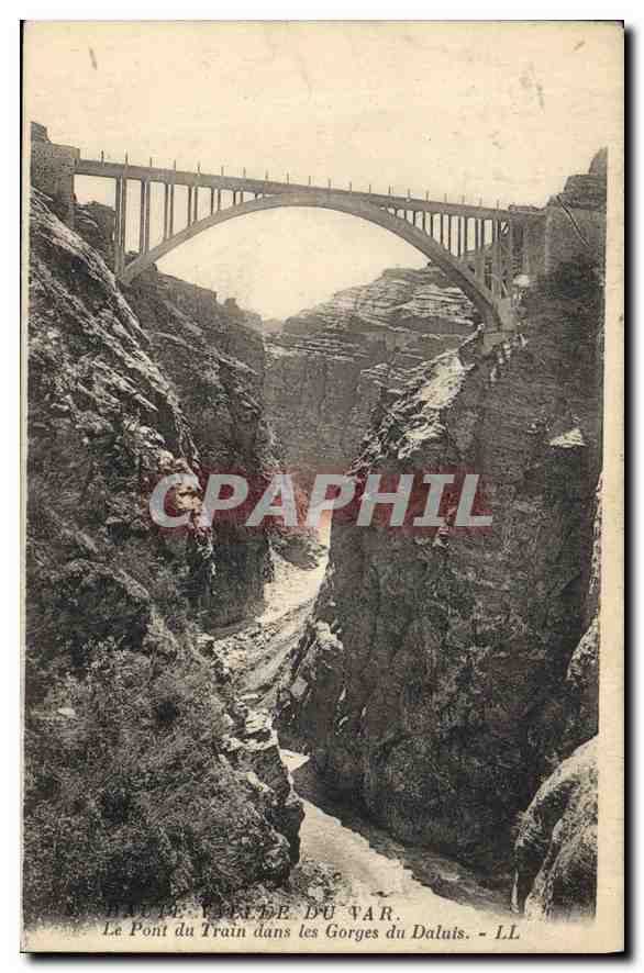 CPA Haute Villee du Var Le Pont du Train dans les Gorges du Daluis 