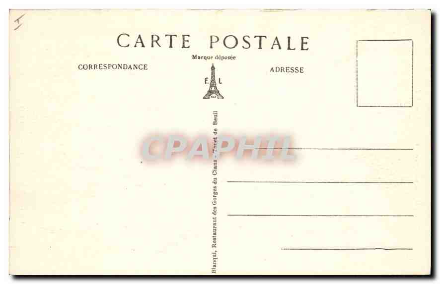 CPA Environs de Beuil A M Un Tunnel sur la Route des Gorges di Cians  — Rückseite