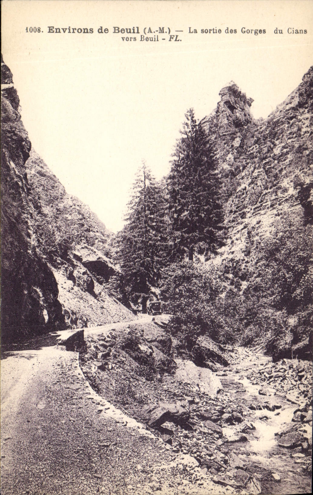 Environs de Beuil — La sortie des Gorges du Cians — FL