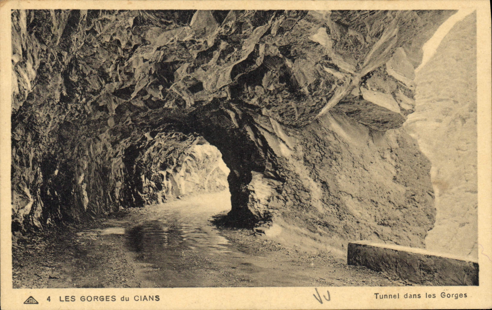 Les Gorges du Cians — Tunnel dans les Gorges — Des Arts Photomécanique, Strasbourg