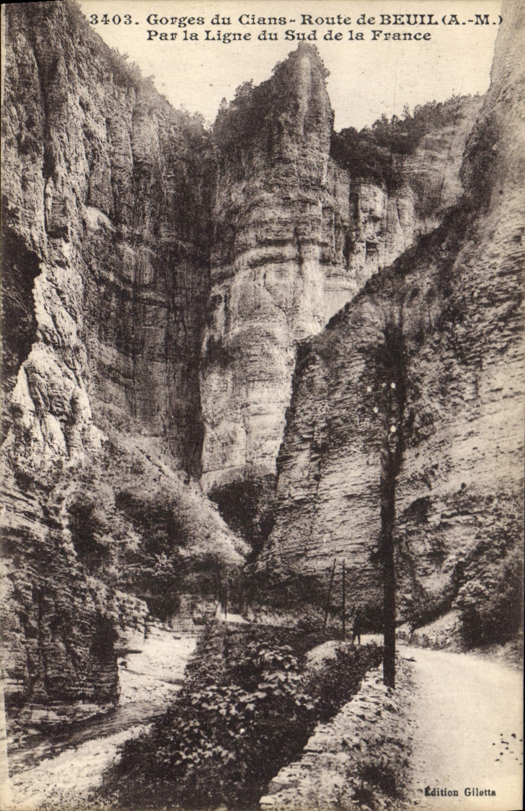Gorges du Cians — Route de BEUIL (A.-M.) — Édition Gilletta