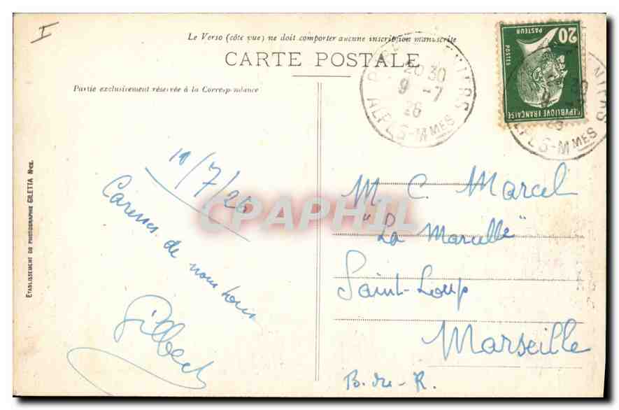 Gorges du Cians — Route de BEUIL (A.-M.) — Édition Gilletta — Back