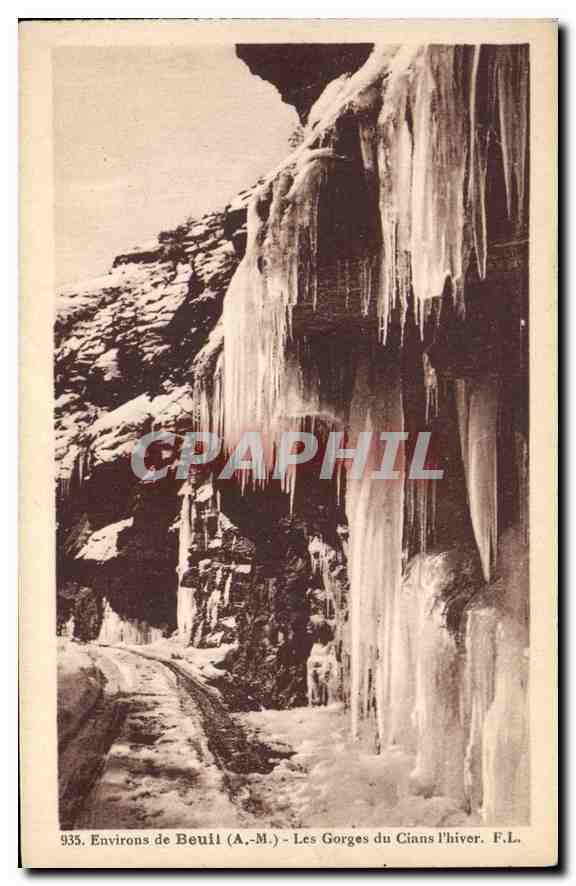 Gorges du Cians l'hiver — Environs de Beaulieu (A.-M.) — F.L. n°933