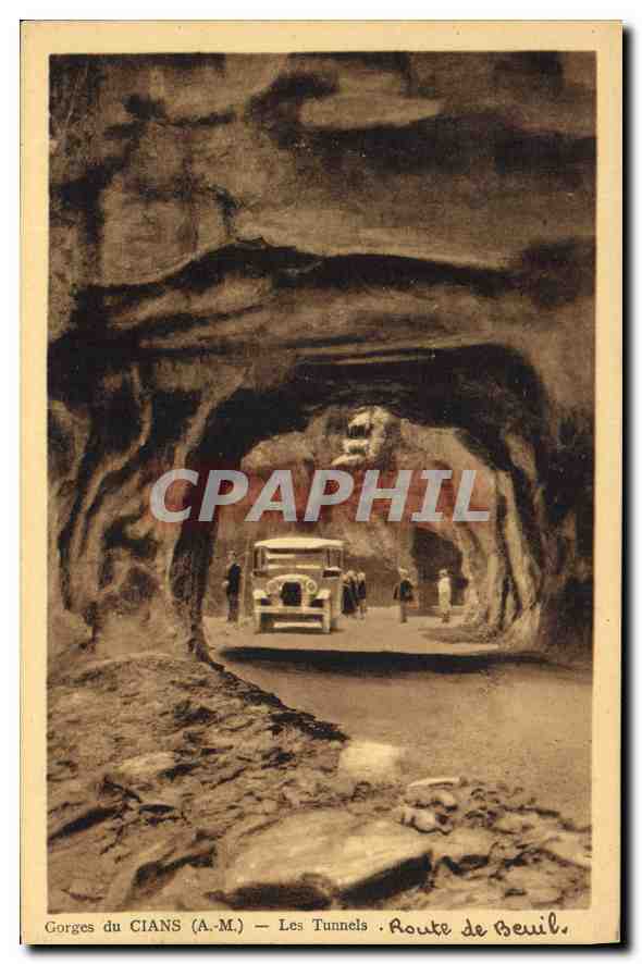 Gorges du CIANS (A.M.) — Les Tunnels — Route de Beuil — Cliché Olivier