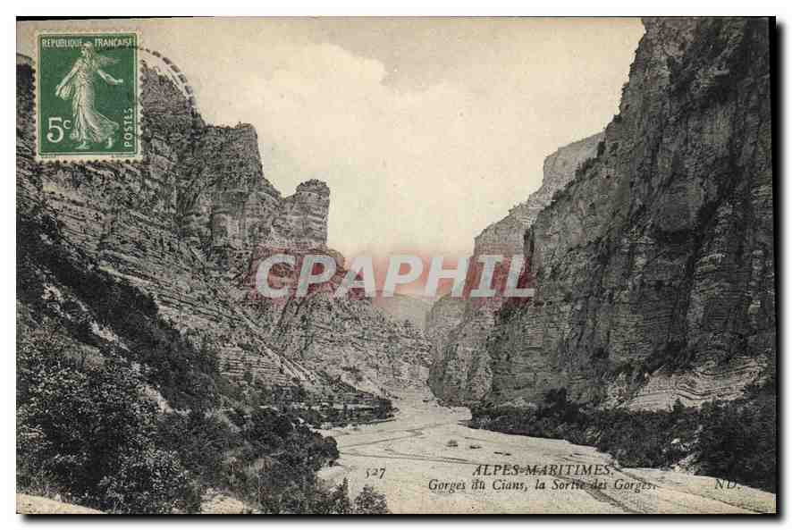 Gorges du Cians, la Sortie des Gorges — ALPES-MARITIMES — n°127