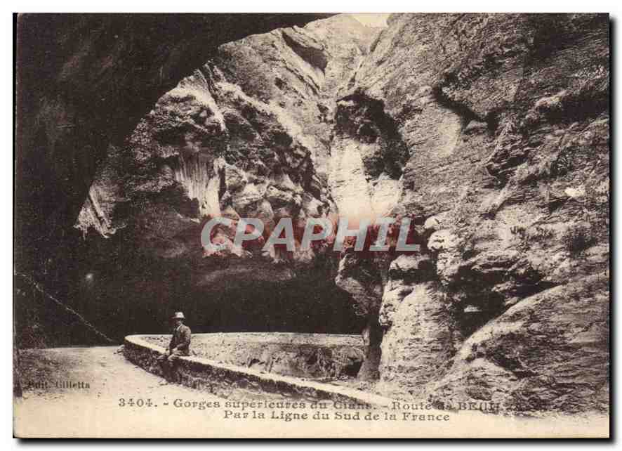 CPA Gorges superieures du Cians Par la Ligne du Sud de la France 