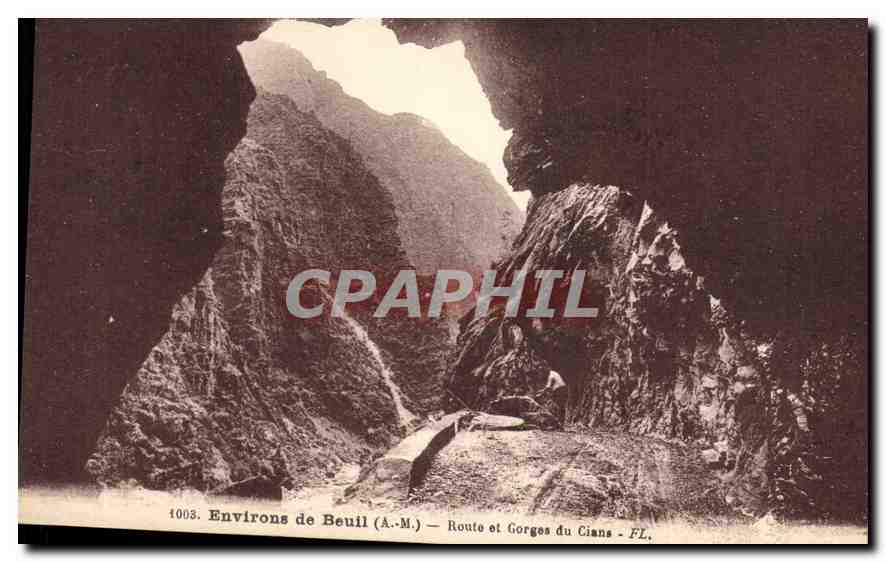CPA Environs de Beuil A M Route et Gorges du Cians 