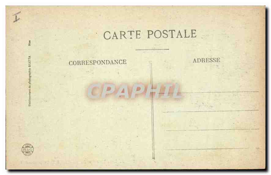 CPA Les Lacets du Col de Braus A M  — Rückseite
