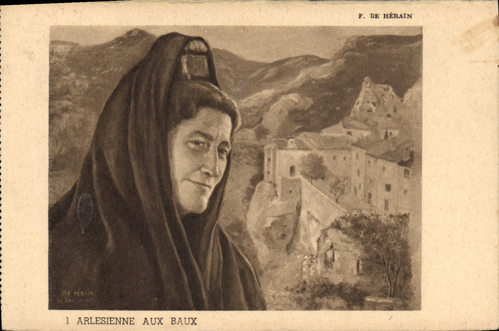 Arlesienne aux Baux — F. de Hérain — série 1