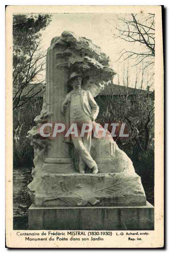 Monument du Poète dans son Jardin — Centenaire de Frédéric Mistral (1830-1930) — L.-G. Achard, sculpteur